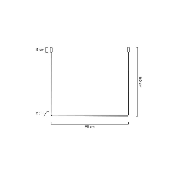 Lampa wisząca OMBRE LEVEL 80 czarna - Moosee